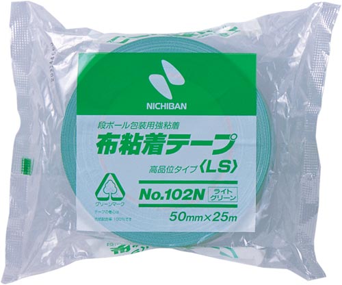 布粘着カラーテープ　５０ｍｍ×２５ｍライトグリーン画像