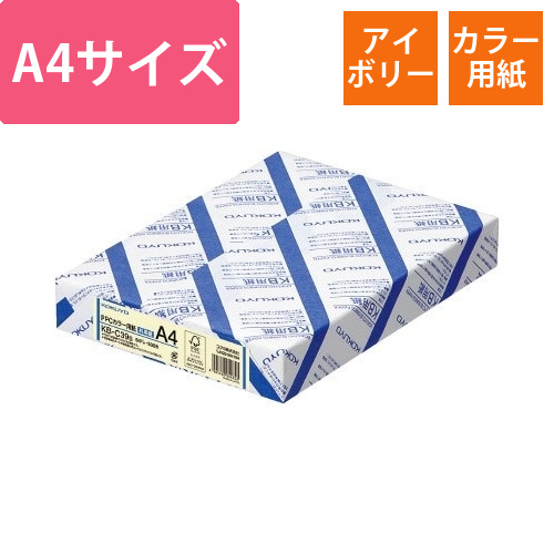 PPCカラー用紙　共用紙　A4　500枚アイボリー画像