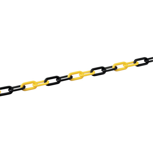 ﾌﾟﾗｽﾁｯｸﾁｪｰﾝ 黄/黒 PT-830TR 長さ30m 線径8mmφ ﾎﾟﾘｴﾁﾚﾝ 1巻画像