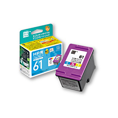 ﾘｻｲｸﾙｲﾝｸｶｰﾄﾘｯｼﾞ (染料) [HP:CH562WA互換] ECI-HP61C-V 1個画像