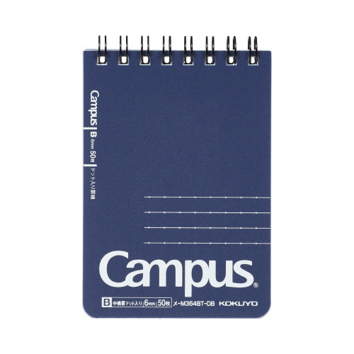キャンパス　ツインリングメモ（ドット罫）ブルー画像