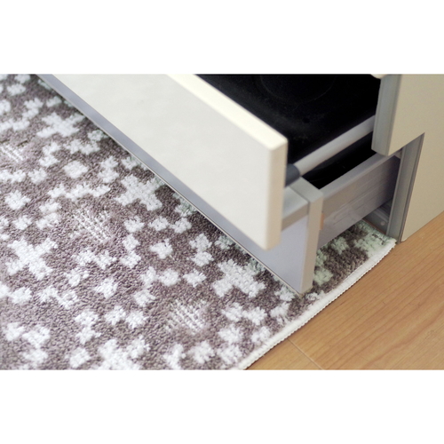 myukaキッチンマット45X120cm　GRY/ジオメトリ 幾何学模様が布地全体に施されたマットの平面図