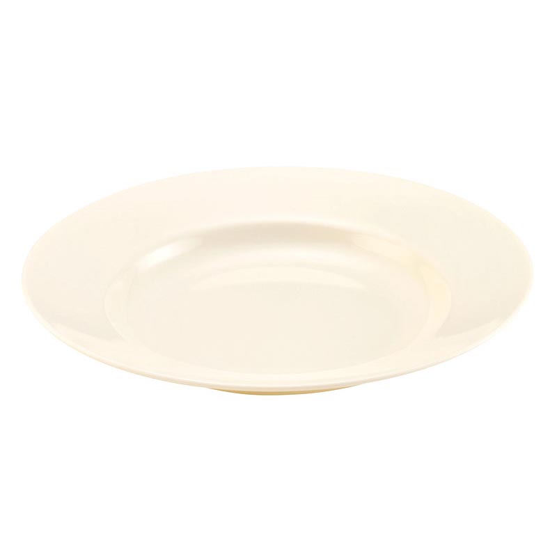 メラミン食器 No.50K ラーメンどんぶり受皿(スープ皿) 9吋 クリーム エンテック画像
