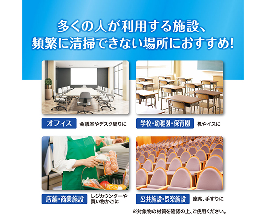 クリンキーパー 24時間抗菌シート 業務用 80枚×18個入 上面から見た、整然と並べられたパッケージの様子