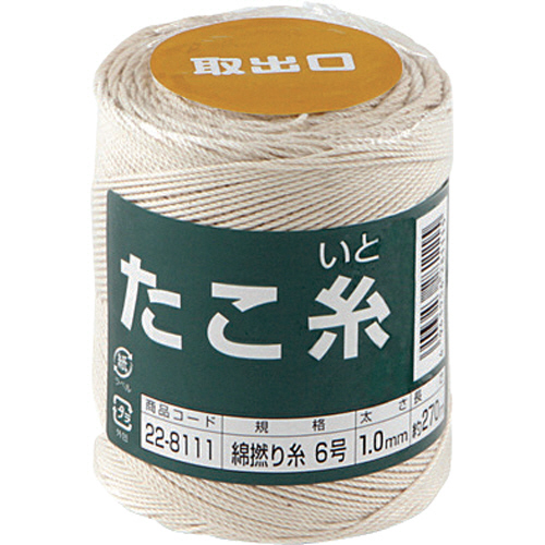 高木 たこ糸 綿撚り糸 #6 1巻画像
