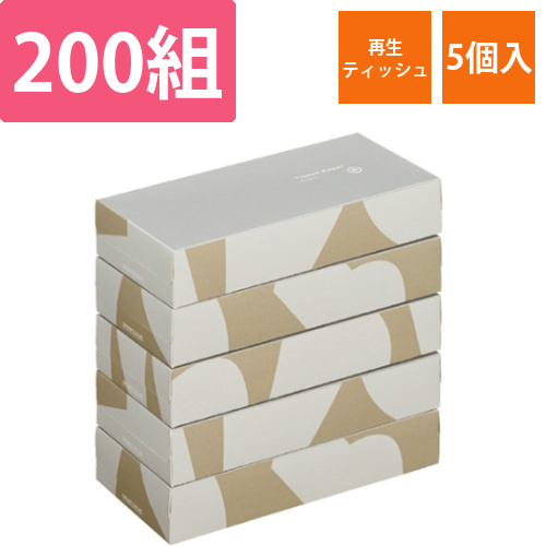 再生ティッシュペーパー　5箱入画像
