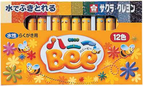 水性クレヨン　ハニーＢｅｅ　１２色画像