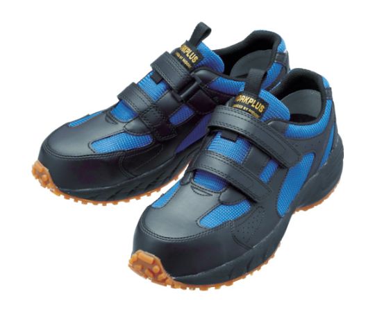 JSAA B種認定 先芯入り屋根上作業靴 ヤネグリップ ブラック/ブルー 29.0cm画像