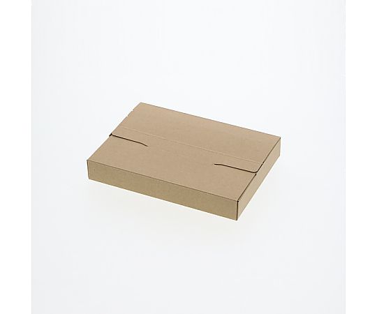 ダンボール　ラクポスBOX　195-30　10枚 ダンボールがスタッキングされた状態で、テープが付けられている様子