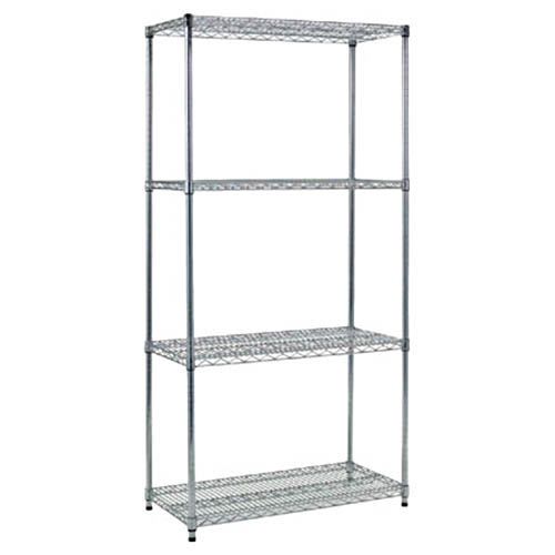 スチール製メッシュラック　幅1205×奥行457×高さ1838　4段　1台