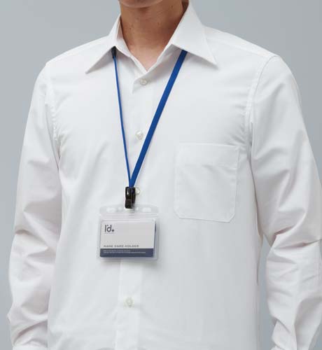 吊下名札セット（二つ折りカードプロテクト）５０個黒画像