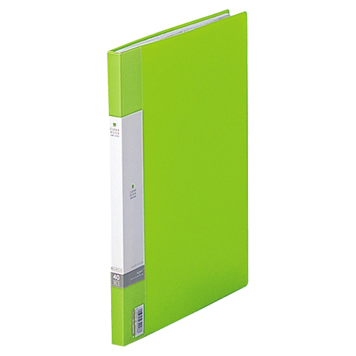 ﾘｸｴｽﾄ ｸﾘﾔｰﾌﾞｯｸ(ｻｲﾄﾞﾍﾞﾝﾂ)A4ﾀﾃ(見開きA3)40P(20ｼｰﾄ)D16mm 黄緑 1冊画像