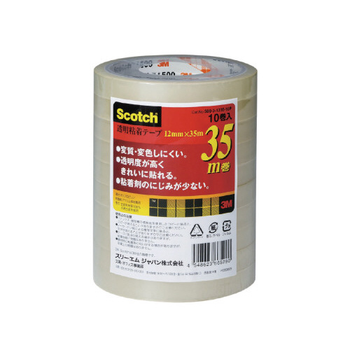 スコッチ　透明粘着テープ　１２ｍｍ幅×３５ｍ５０巻画像