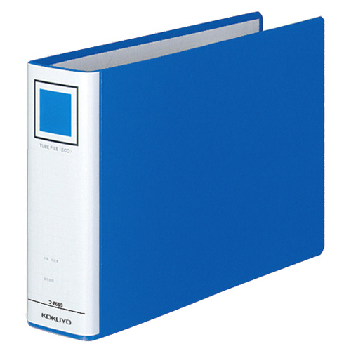 ﾁｭｰﾌﾞﾌｧｲﾙ(ｴｺ) 片開き B5ﾖｺ 500枚収容 50mmとじ 背幅65mm 青 1冊画像