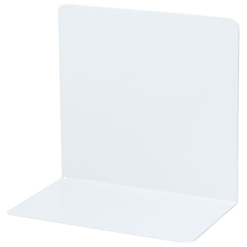 ﾌﾞｯｸｴﾝﾄﾞ ﾏｸﾞﾈｯﾄ付 L型 ﾜｲﾄﾞ 白 1ｾｯﾄ(4枚)画像