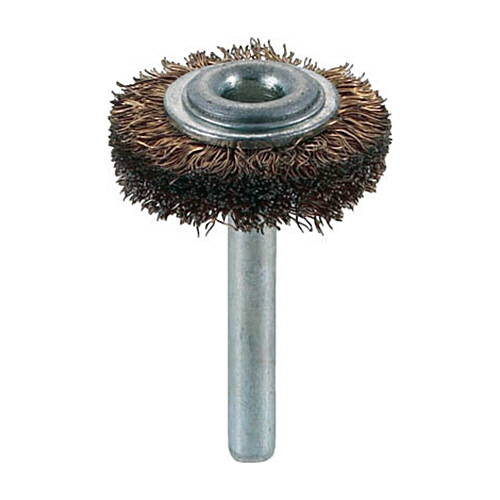 軸付ﾎｲｰﾙﾌﾞﾗｼ(軸径6mm)(ｺﾞｰﾙﾄﾞﾒｯｷ) 線径0.25mm 外径32mm 1個画像