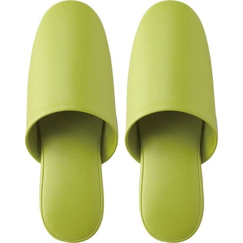 抗菌多機能ビニールスリッパ　前とじ　グリーン画像