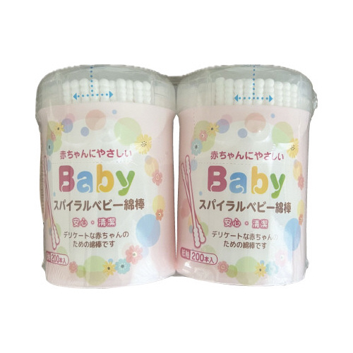 スパイラルベビー綿棒　２００本入　２個パック画像