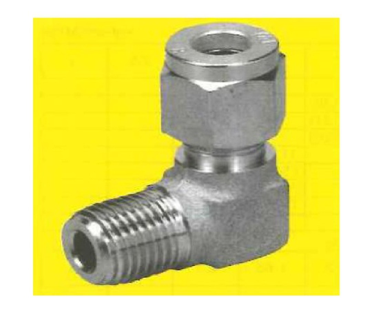 PTFE無電コート ステンレスSUS316 USLエルボユニオン(ミリサイズ) 3φ×PT1/4 5個入画像