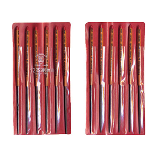 組ﾔｽﾘ 12本組(170mm) 三角 荒目 1ﾊﾟｯｸ(12本)画像