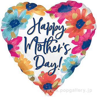 ポップバルーン（17″ マザーズデーフラワーズインブルー）画像