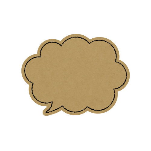 手書きＰＯＰ用カード　吹出し型　クラフト画像