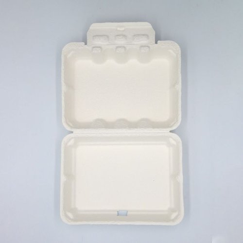 弁当容器 パルボックス(大)白 日本モウルド工業 白い弁当容器が斜めに配置された様子