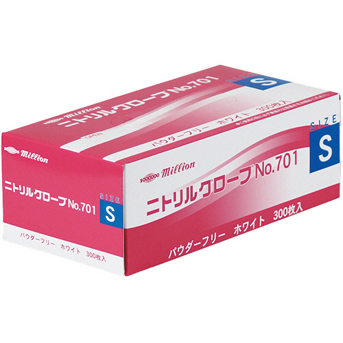 ﾐﾘｵﾝ ﾆﾄﾘﾙｸﾞﾛｰﾌﾞ ﾊﾟｳﾀﾞｰﾌﾘｰ ﾎﾜｲﾄ S 1ｾｯﾄ(3000枚:300枚×10箱)画像