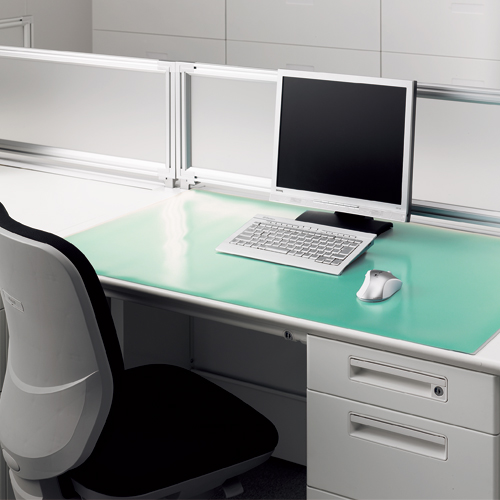 ﾃﾞｽｸﾏｯﾄ 再生塩ﾋﾞ製ﾉﾝｸﾞﾚｱ ﾀﾞﾌﾞﾙ(ｸﾞﾘｰﾝﾏｯﾄ付)600×450×1.5mm 1ｾｯﾄ(20枚)画像