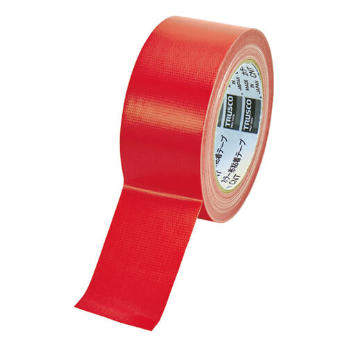 トラスコ中山 カラー布粘着テープ レッド 50mm×25m CNT5025R画像