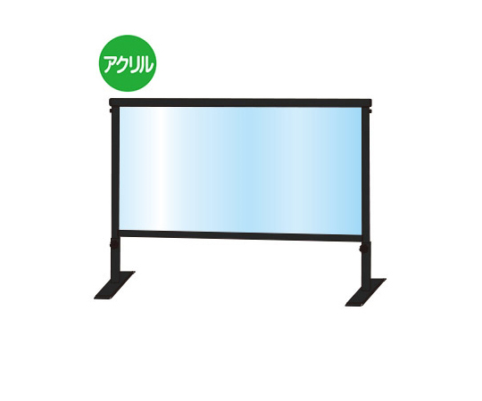 ブラックスライドパーテーション　450×900mm画像