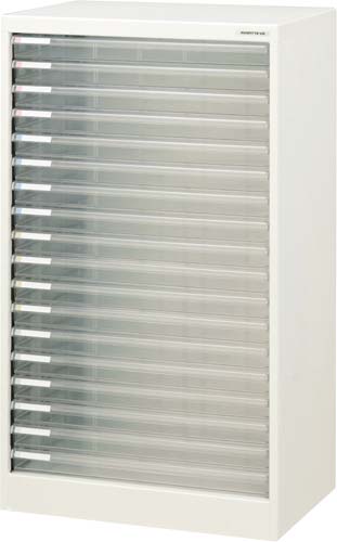 アバンテ　Ａ３フロアケース　浅型１８段　白画像