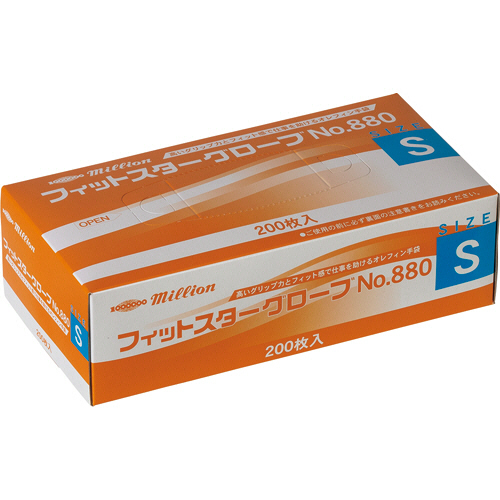 ﾐﾘｵﾝ ﾌｨｯﾄｽﾀｰｸﾞﾛｰﾌﾞ No.880 ﾊﾟｳﾀﾞｰﾌﾘｰ S 1箱(200枚)画像