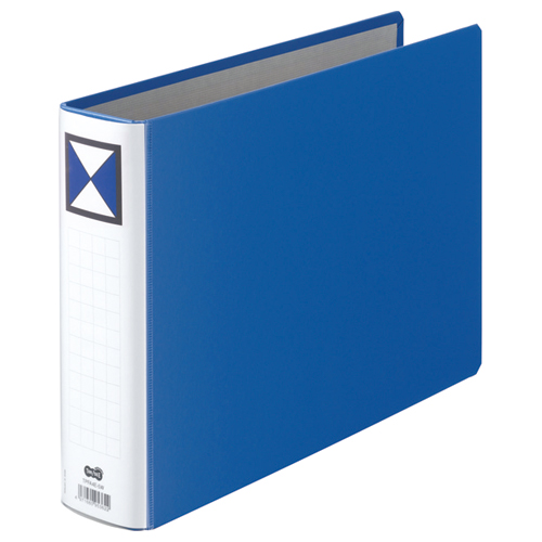 両開きﾊﾟｲﾌﾟ式ﾌｧｲﾙ A4ﾖｺ 500枚収容 50mmとじ 背幅66mm 青 1ｾｯﾄ(30冊)画像
