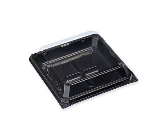 食品容器 嵌合フードパック 和菓子4個用 浅 黒 50枚入画像