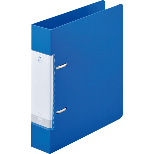 ﾘｸｴｽﾄ D型ﾘﾝｸﾞﾌｧｲﾙ A5ﾀﾃ 2穴 350枚収容 35mmとじ 背幅46mm 青 1冊画像