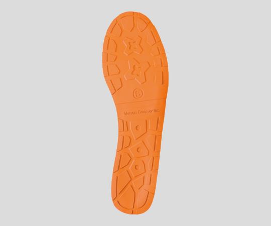 災害対策用シューズ(ソールバリアモック) M マットな質感のブラックシューズが正面から見える状態