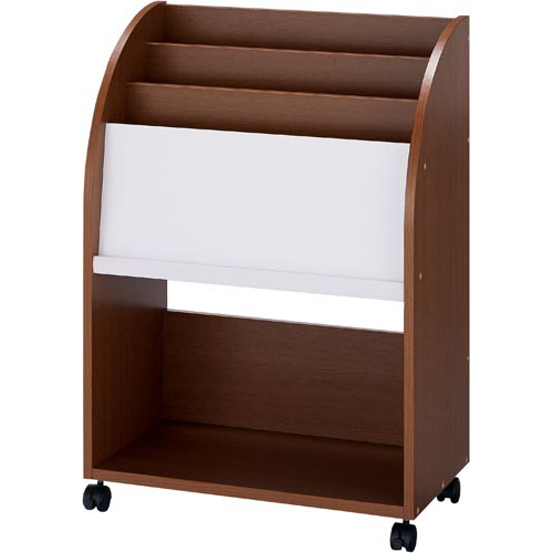 ＰＬマガジンラック　キャスター付　Ｗ６００　ＤＢ画像