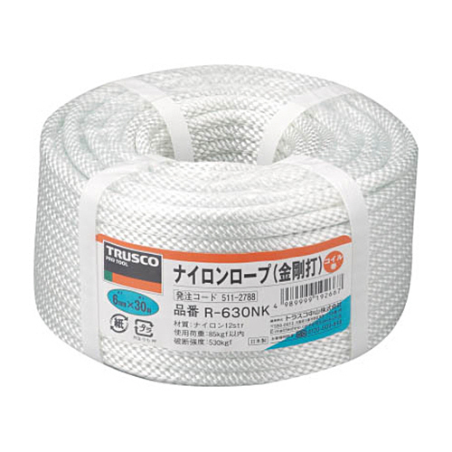 ﾅｲﾛﾝ金剛打ﾛｰﾌﾟ 6mm×30m ｺｲﾙ巻 1巻画像