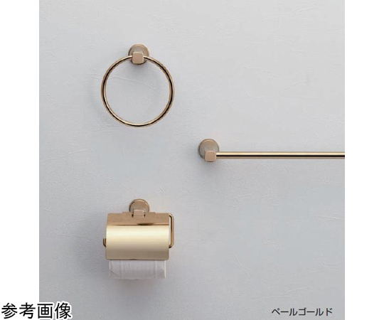 ペーパーホルダー　金色メッキ 金色のメッキ仕上げで、光沢のある表面が映える側面の様子