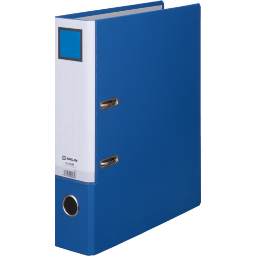 ﾚﾊﾞｰ式ｱｰﾁﾌｧｲﾙ A4ﾀﾃ 2穴 500枚収容 50mmとじ 背幅70mm 青 1冊画像