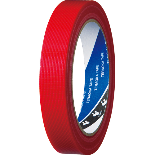 貼ってはがせるP-ｶｯﾄﾃｰﾌﾟ 細幅 No.4142 18mm×25m 厚み約0.15mm 赤 1巻