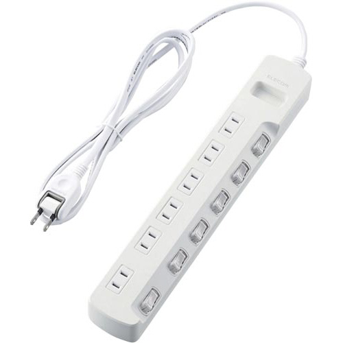 省エネタップ　個別スイッチ　６個口　２ｍ画像