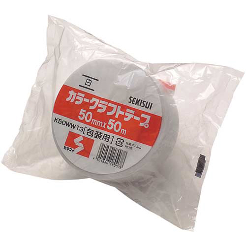 カラークラフトテープＮｏ．５００ＷＣ　白　１巻画像