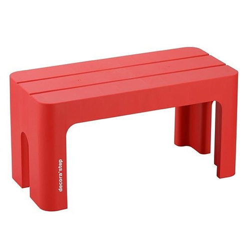 ステップ 台 踏み台 squ＋ デコラステップ トール L 幅59cm 高さ30cm レッド画像