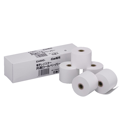 電子ﾚｼﾞｽﾀｰ用 ﾛｰﾙﾍﾟｰﾊﾟｰ 幅45×直径60mm×長さ35m 芯内径12mm 1ﾊﾟｯｸ(5個)画像