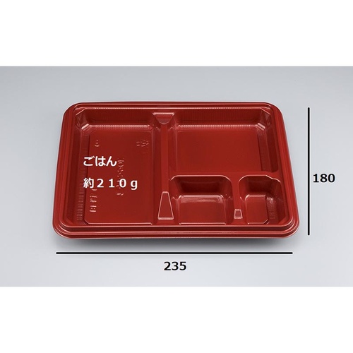 シーピー化成 弁当容器 BF弁当6 赤 本体 発泡画像