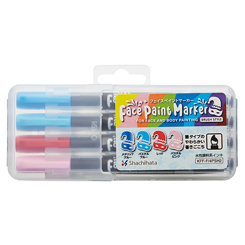 ﾌｪｲｽﾍﾟｲﾝﾄﾏｰｶｰ 4色ｾｯﾄ2 1ﾊﾟｯｸ