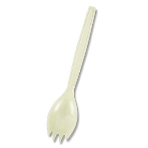 ﾌﾟﾗｽﾁｯｸﾌｫｰｸｽﾌﾟｰﾝ 16cm ｱｲﾎﾞﾘｰ 単袋 1ｾｯﾄ(1000本:100本×10ﾊﾟｯｸ)画像