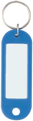 キーホルダー型名札　青　５０個入画像
